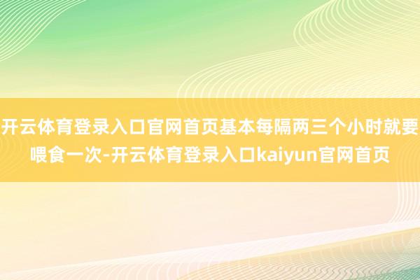 开云体育登录入口官网首页基本每隔两三个小时就要喂食一次-开云体育登录入口kaiyun官网首页