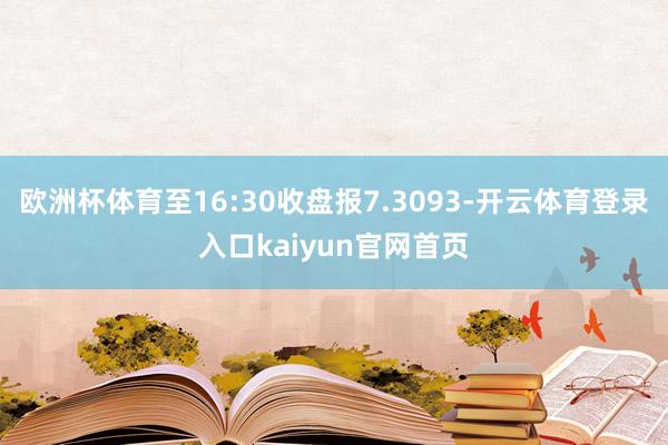 欧洲杯体育至16:30收盘报7.3093-开云体育登录入口kaiyun官网首页