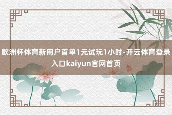 欧洲杯体育新用户首单1元试玩1小时-开云体育登录入口kaiyun官网首页